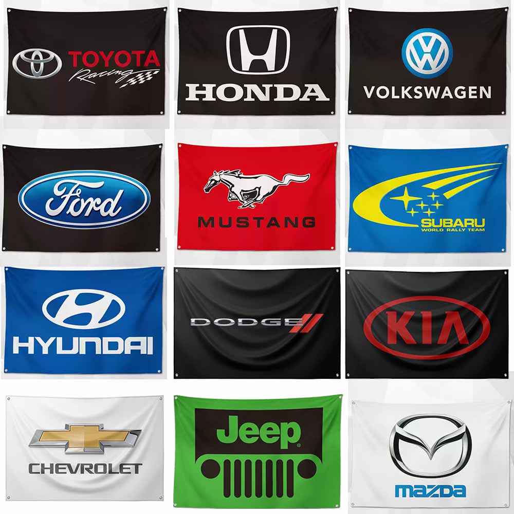 Mainstream Car Brand Flags – Premium Shop Decor for a Professional & H ...