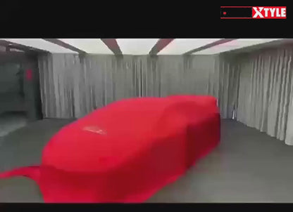 Custom Car Reveal Cover – Stretchable, Soft-Touch Felt with Your Shop Logo for Stunning Reveals & Brand Promotion